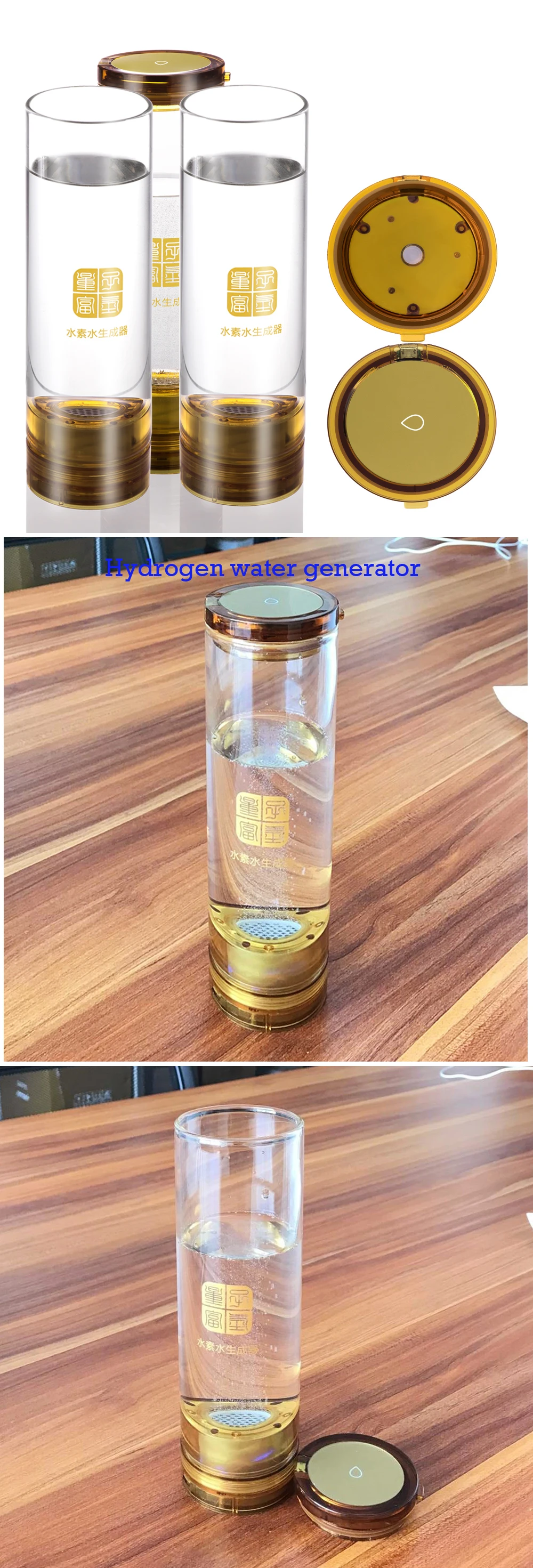 Генератор водородной воды ионизатор щелочной воды мембрана SPE электролиз H2 и O2 генератор водорода бутылка USB