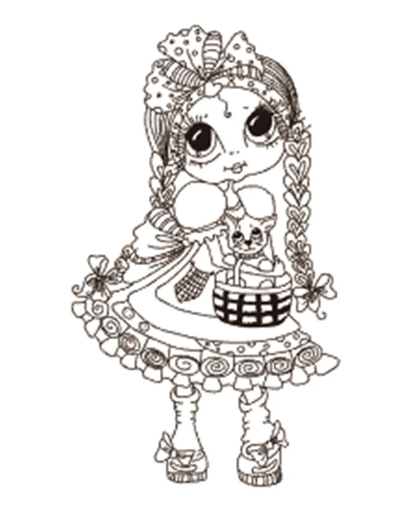 10x6 Little girl in a skirt Transparent Clear Stamps for Scrapbooking DIY Card Making Cutting Crafts Stencil | Дом и сад