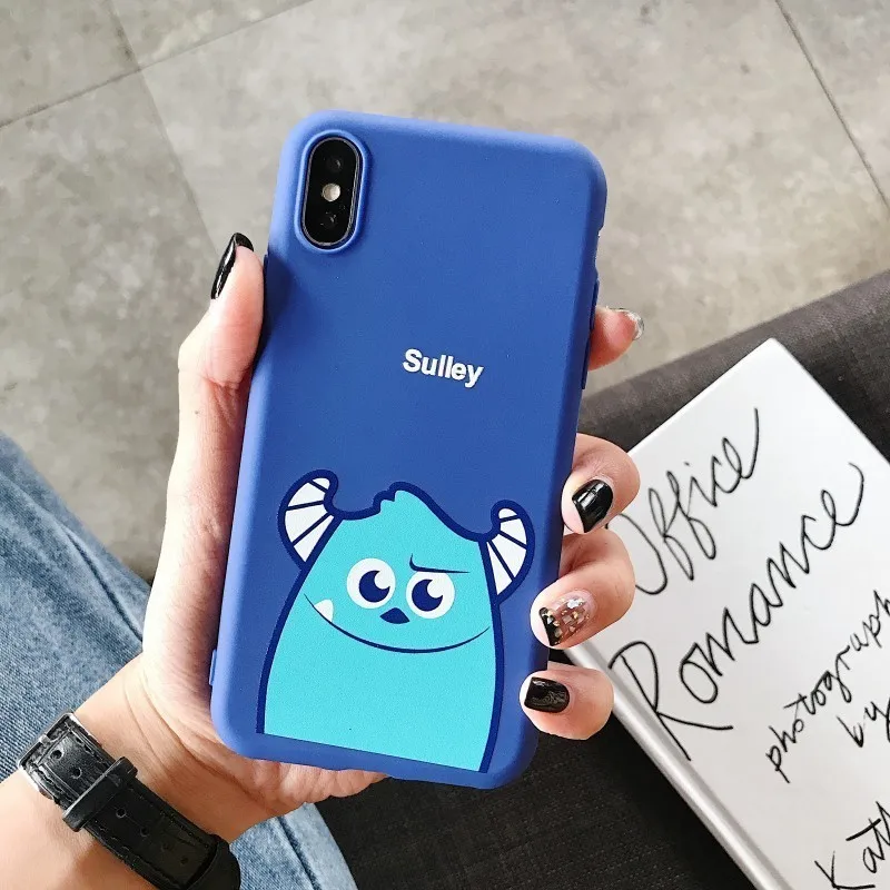 Чехол с аниме монстрами для iPhone 11 Pro Max X XR XS 6 6S 7 8 Plus 5 5S SE мультяшный Салли Майк