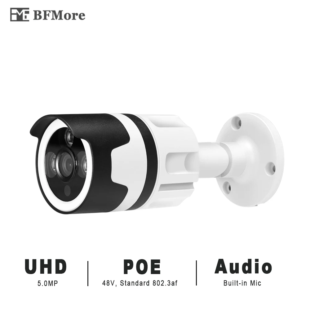 BFMore H.265 5.0MP POE + аудио 8CH NVR комплект CCTV система IP камера IP66 Открытый Всепогодный