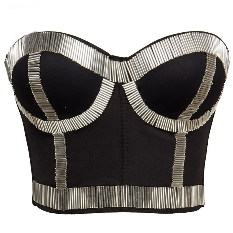 Sliever Gold Sexy Tube Bead Soutien Gorge Push Up B Size Brasieres Women Bustier Top Crop Bralette Clubwear Underwear Bras | Тематическая