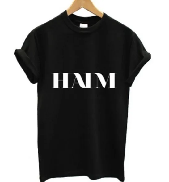HAIM Футболка мужская американская рок-музыка LA CALIFORNIA BAND MYCHAL POP ALBUM TOUR desigual roupas masculinas