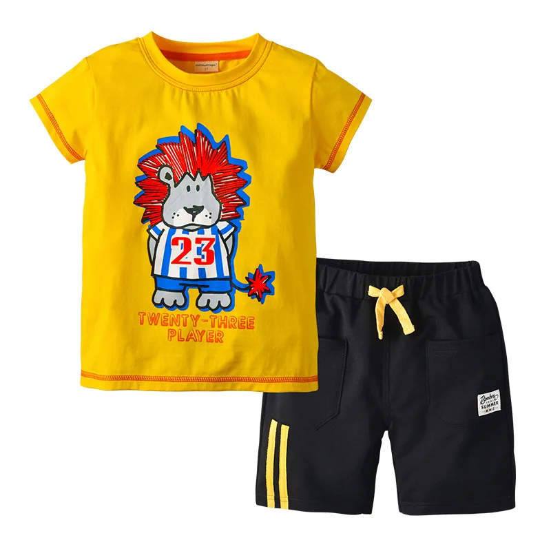 Kids Clothing Sets Summer Baby Boy Clothes 1-5 Years Cotton T Shirts Shorts O-neck Sport Suits High Quality Sports Tees Tops |