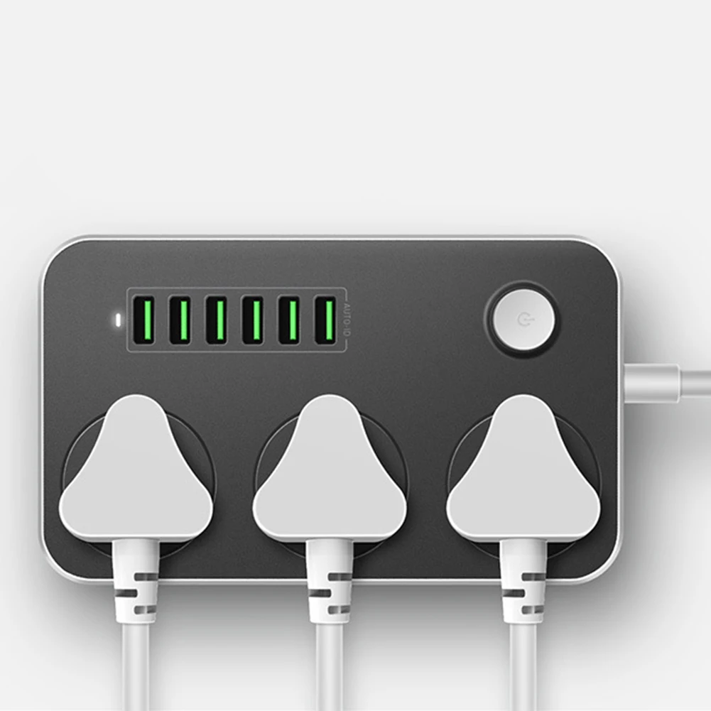 2019 Новое поступление 1 5 м многофункциональный 3 розетки 6 USB портов для зарядки