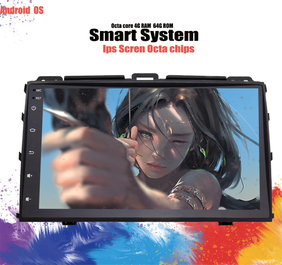 Deckless 9 &quotAndroid 10 0 Octa 8 Core 6G RAM Автомобильный DVD плеер для Toyota Prado 120 2002 2009