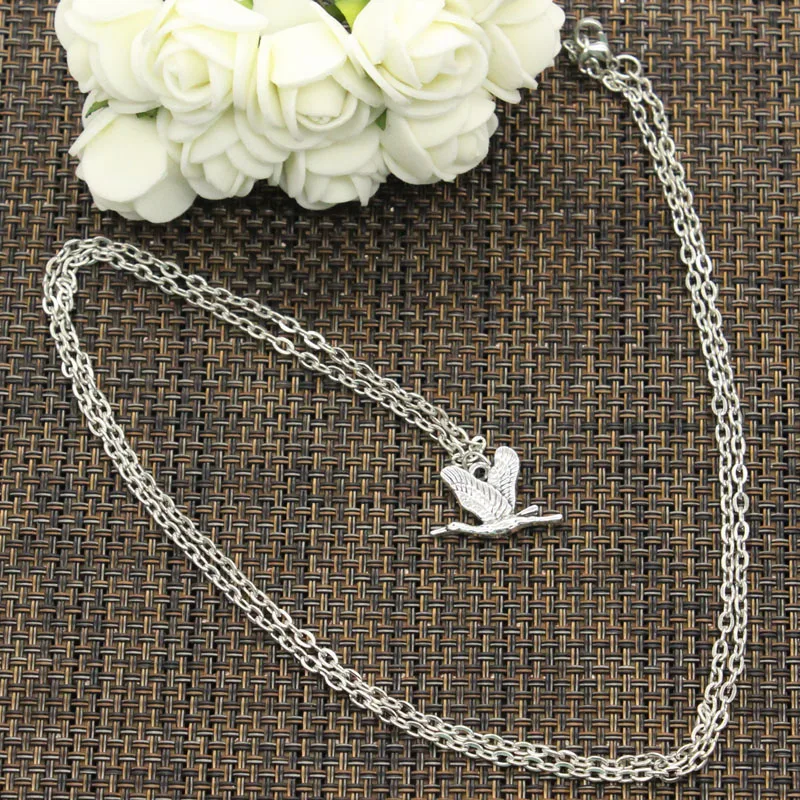 Новое модное ожерелье дикая гусиная птица 20х14мм подвески из серебра короткое