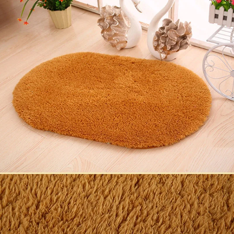 40*60cm Solid Oval Carpet For Bedroom Living room Kitchen Parlor Bathroom Rug Mat Floor Mats Home Decor Decoration | Дом и сад