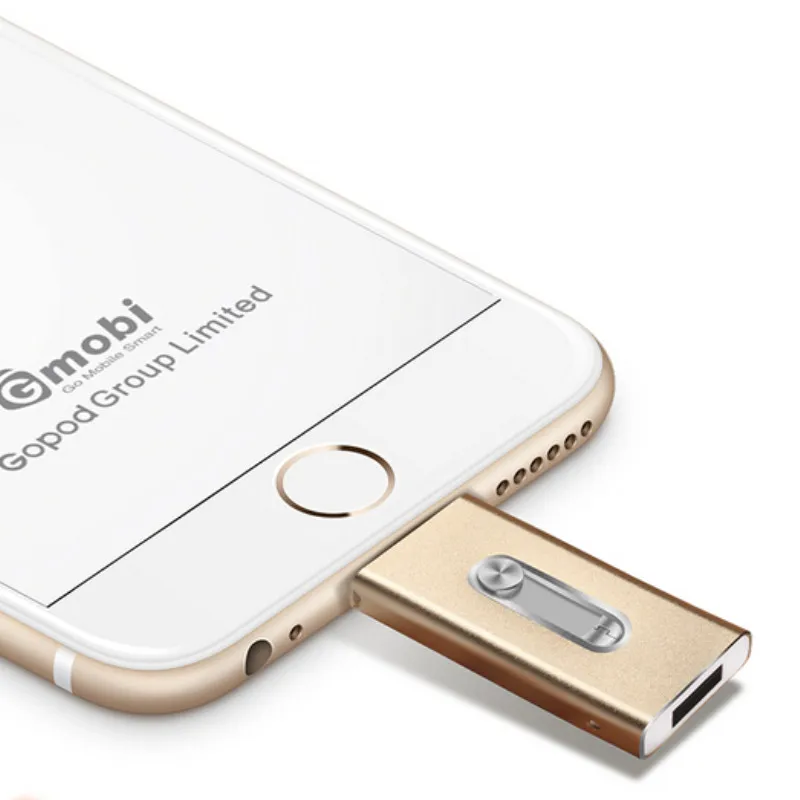 Металлический i Flash Drive HD 100% настоящий 8 64 Гб для Android otg USB флэш накопитель iPhone 8/7