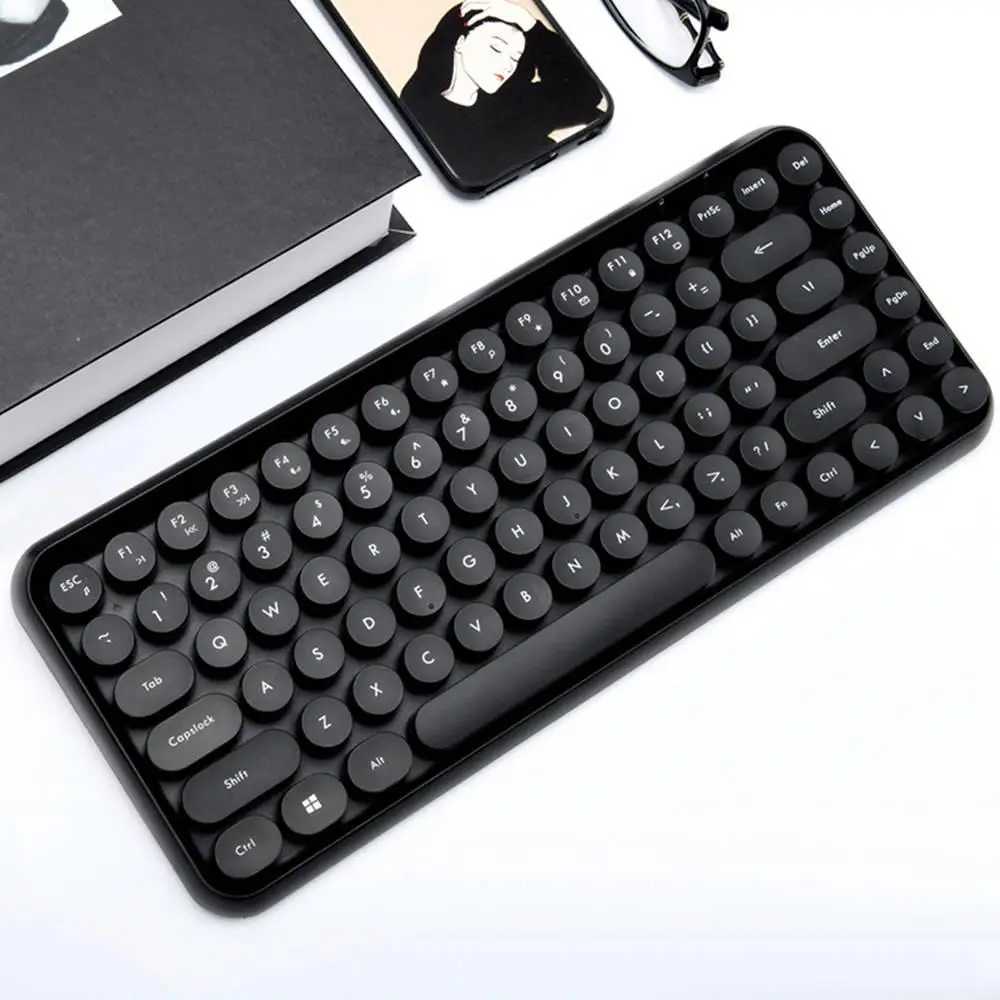 Ajazz 308i Bluetooth беспроводная клавиатура 84 классические круглые клавиши Teclado для Windows