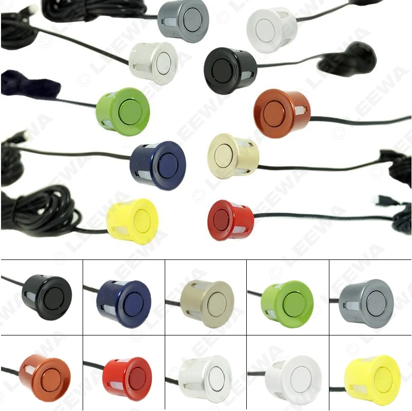 

LEEWA Car 4-sensor Rearview Parking Sensor Reversing Aid System With + 18.5mm Snap Ring Mounting Camera #CA2062