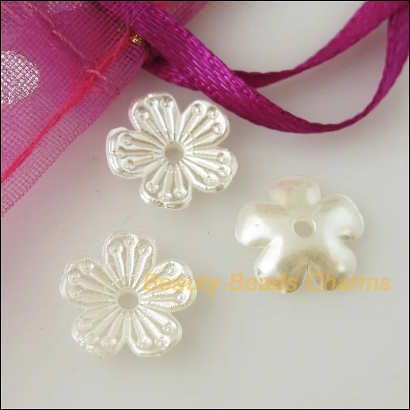 200 шт белый пластиковый акриловый цветок Звезда разделитель концевые заглушки