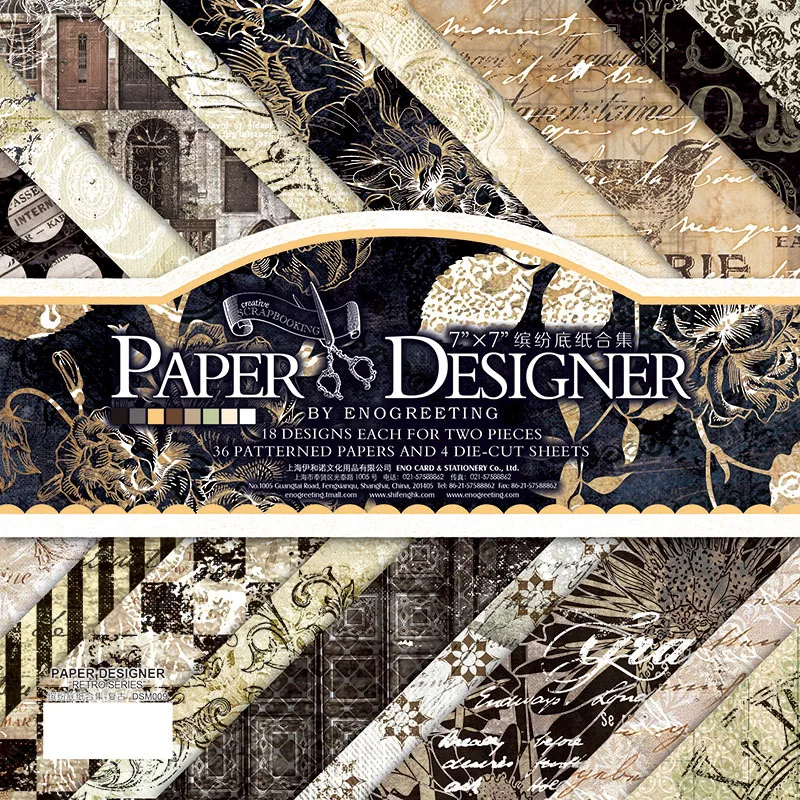 

7'' Beautiful DIY vintage floral style Scrapbooking paper pack of 40sheets handmade craft paper craft Background pad
