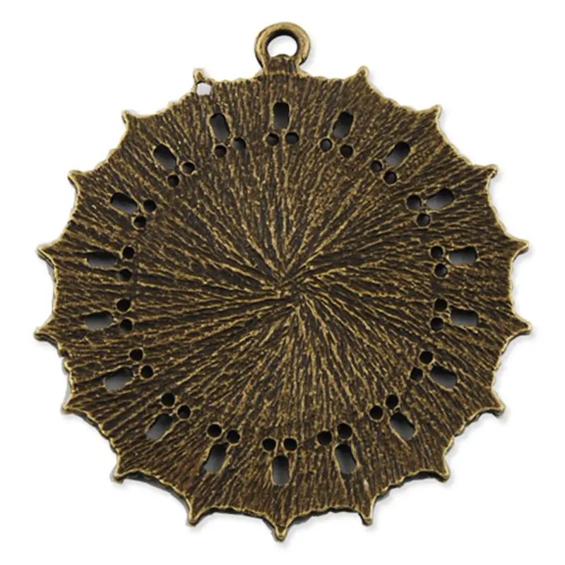 

Fit 25 mm round cabochon antique bronze plated vintage alloy pendant tray settings, flower side pendant base, 20 pcs/lot-C1762