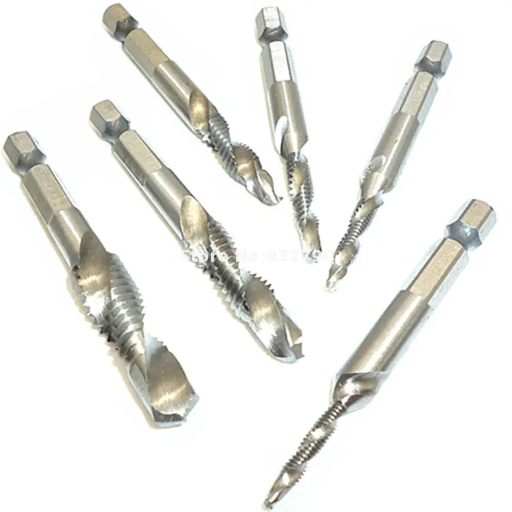 6 Шт сверло Метчик стандарта sae Сверло HSS заусенцы бит 1/8 &quot(3 175 мм) 5/32&quot (3 97 3/16 &quot(4