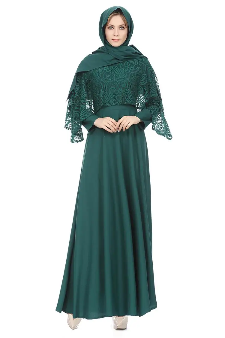 Новое весеннее кружевное длинное платье в турецком стиле с полной пряжкой на