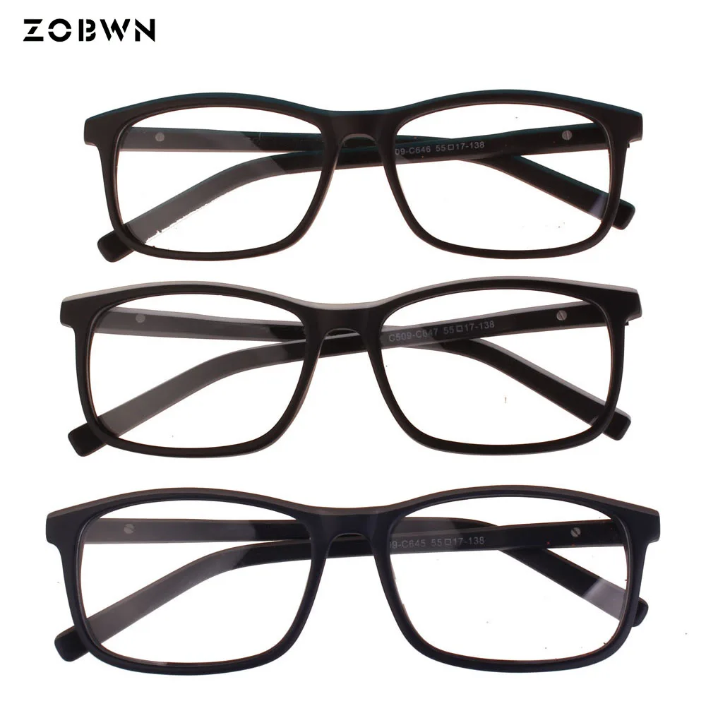 ZOBWN mix wholesale mat black blue gray business man glasses high quality retro style for prescription lens anti UV400 computer