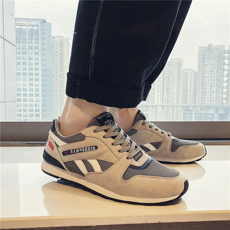 2019 men's casual shoes sneakers breathable Zapatillas Hombre fashion black gray jogging zapatos | Обувь