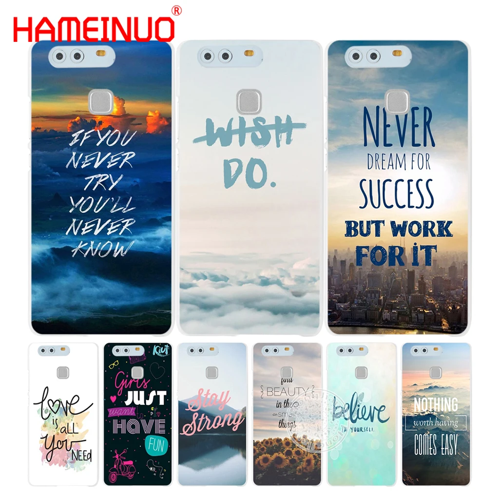 HAMEINUO вдохновляющая мотивирующая любовь цитаты чехол для телефона huawei Ascend P7 P8 P9 P10