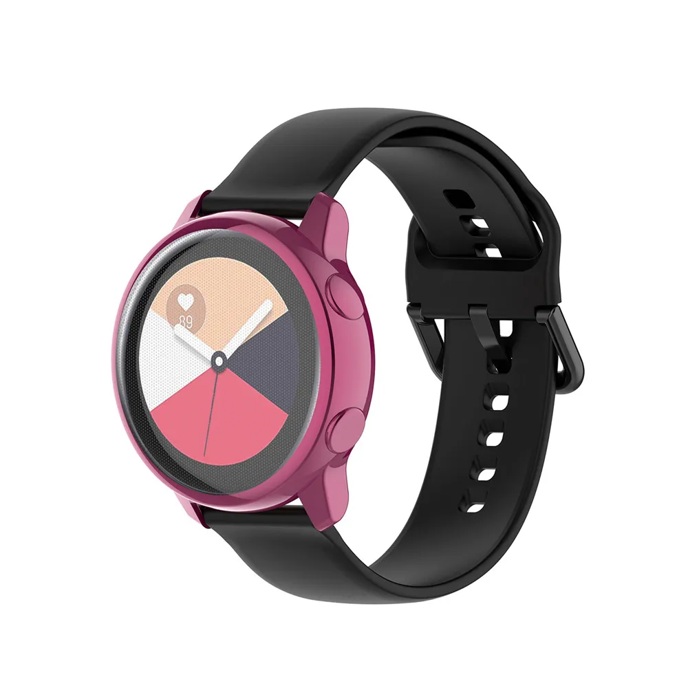 Чехол для часов для samsung Galaxy Watch Active SM-R500, Смарт-часы с гальваническим покрытием, защитная крышка на 360 градусов, чехол, устойчивый к царапинам