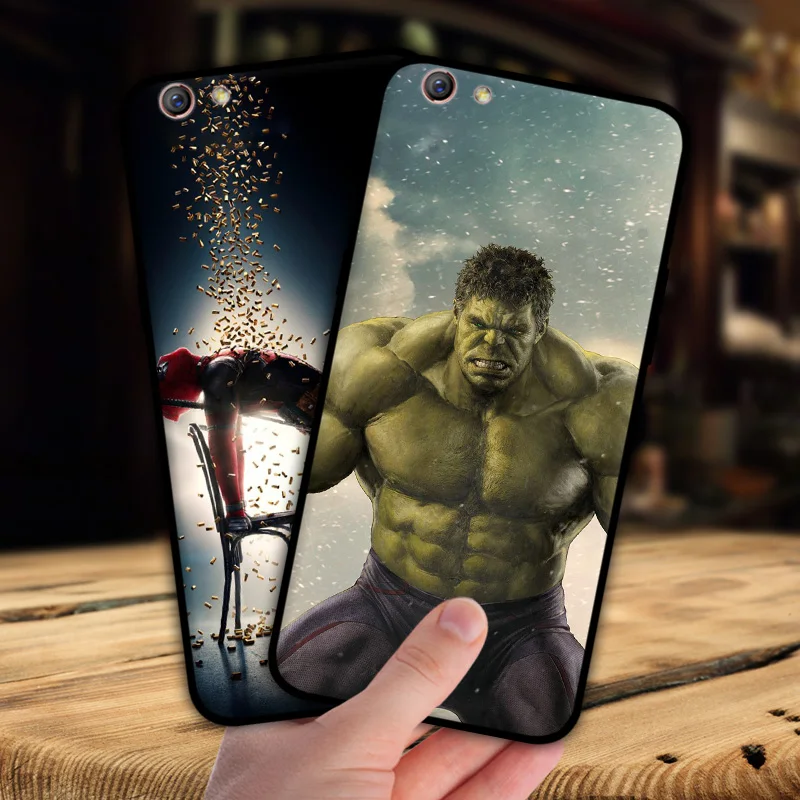 Чехол mosirui для OPPO R9S plus Marvel hero Deadpool Человек-паук Черная пантера Халк силиконовый