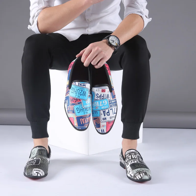 2020 мужские Разноцветные туфли деловые модные для ночного клуба вечерние большие