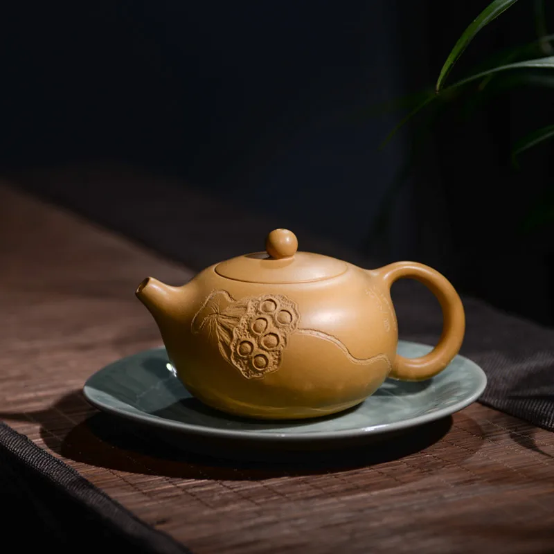 Yixing Китай Zisha чайный горшок известный мастер чистый ручной работы фиолетовый