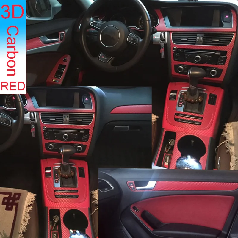 SUNFADA 3D 4D 5D виниловые наклейки из углеродного волокна для AUDI A4 B8 8K 2009 2016 украшение