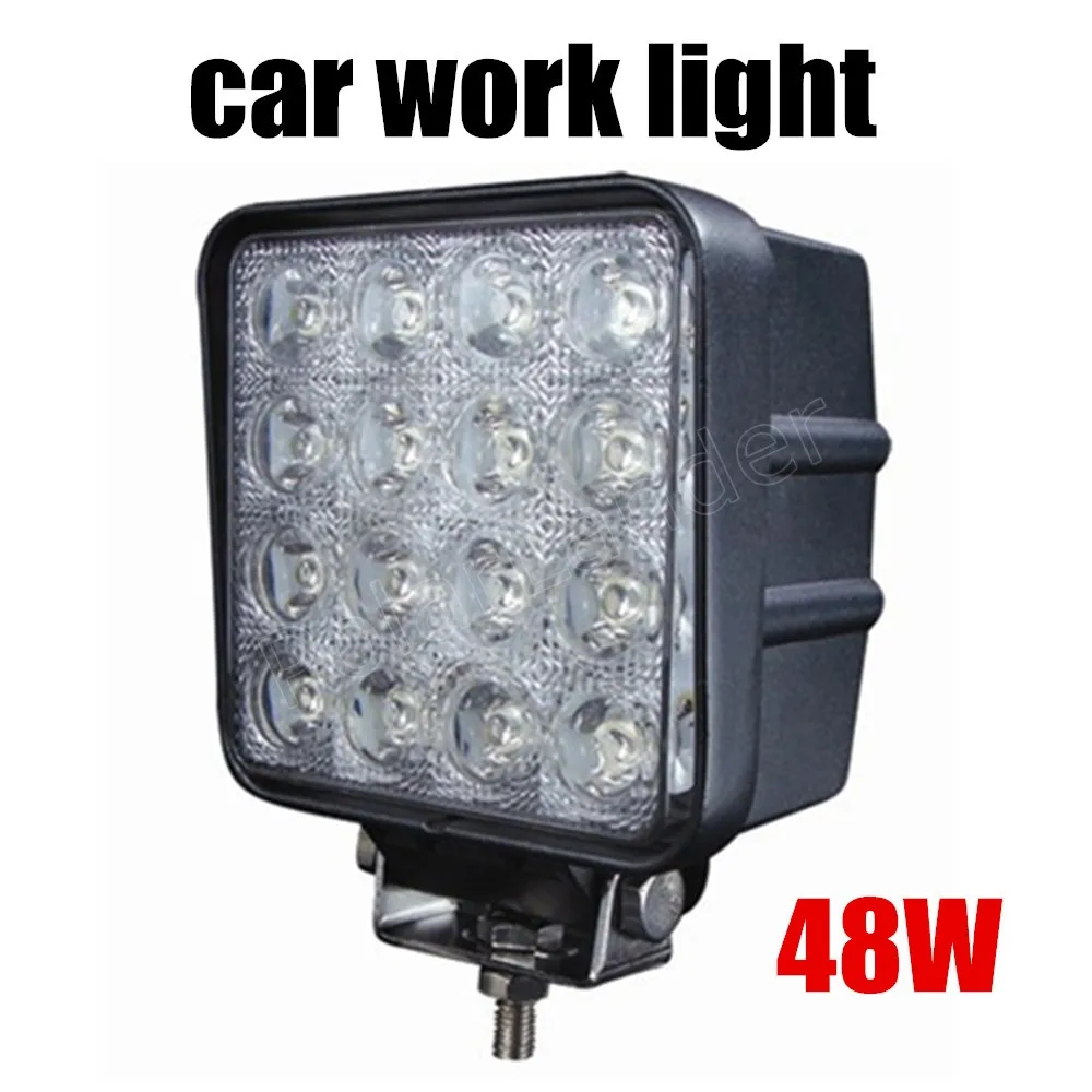 

1 pc LED Work Light 48W Square Offroad 12V 24V Extra Light Flood Light Motor Tractor Truck ATV best selling hot sale