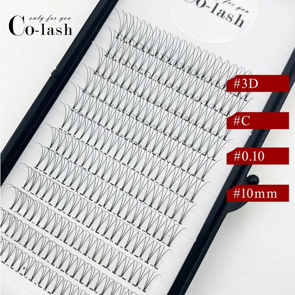 Colash русский объем цветные ресницы расширение D Curl предварительно сделанные вентиляторы ресниц Горячая индивидуальный ресниц расширения
