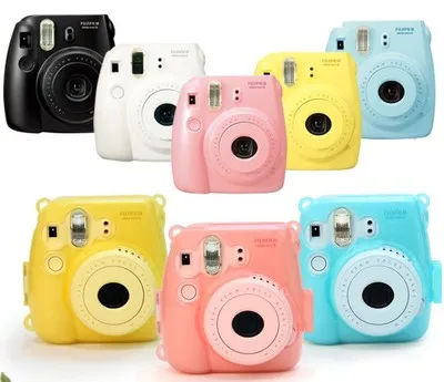 Для Fuji для Fujifilm Polaroid Instax mini 8 9 PU кристально прозрачная сумка камеры Мягкий