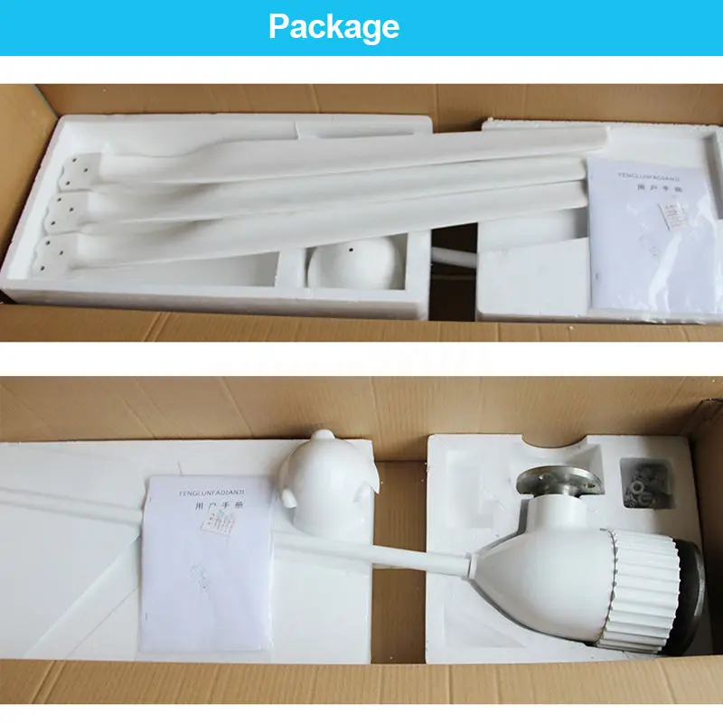 

1500 Watts Wind Turbine Generator 24V 48V 96V Low Wind Speed Start 3 blade 1150mm with Wind Controller