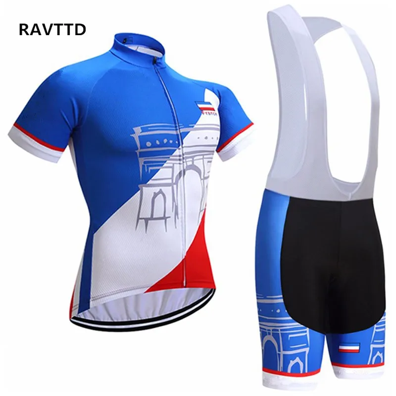 

France Cycling Jersey bib Short Sets Summer Racing Road MTB Bike Jersey Tops Bicycle Cycling Clothing Ropa Ciclismo Wear Clothes