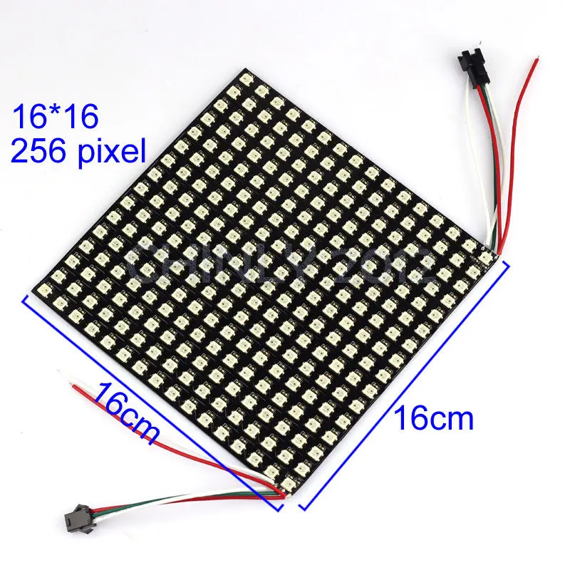 WS2812B Panel Screen Digital Flexible LED 8*8 16*16 8*32 Pixel 256 Pixels Programmed Individually Addressable Full Color DC5V | Лампы и