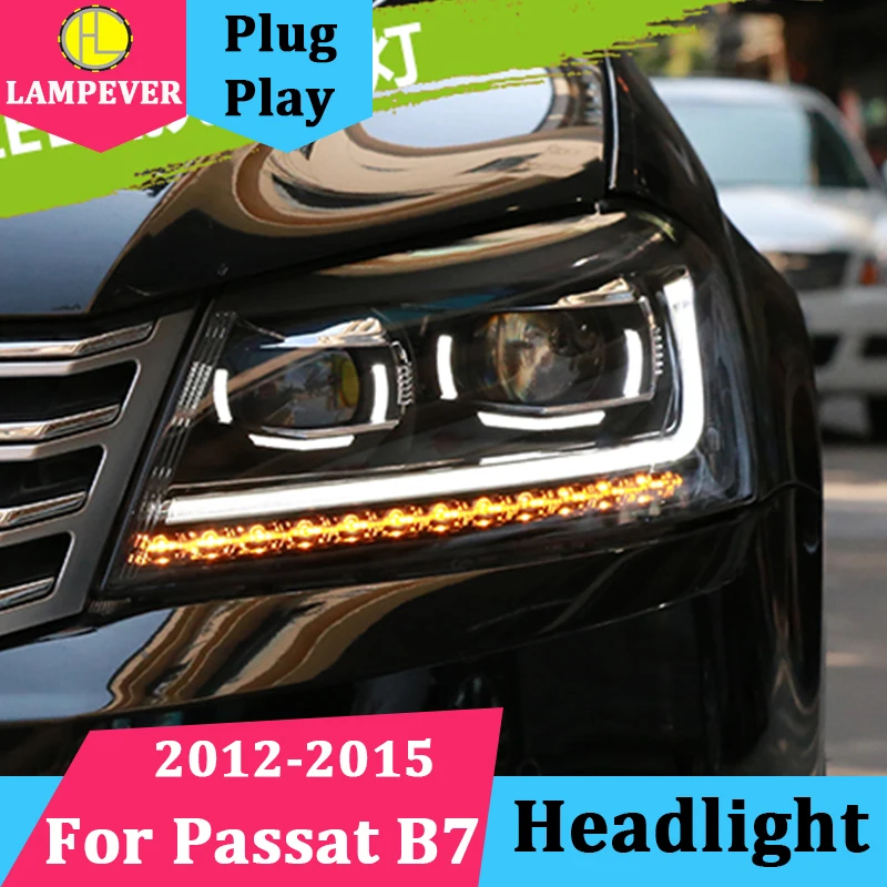 Автомобильный Стайлинг для VW Passat B7 евро версия 2011 2015 фары динамический