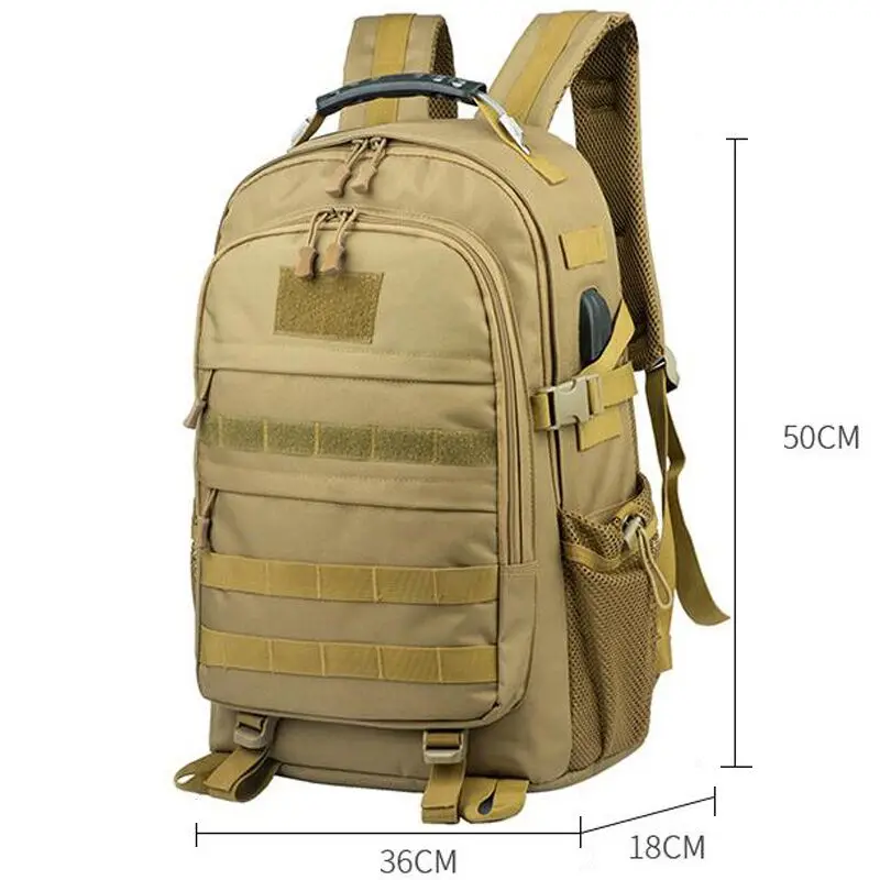 Фото Сумка Molle с USB-зарядкой, тактический рюкзак, 15-дюймовый рюкзак для ноутбука для кемпинга и походов, 30 л №5