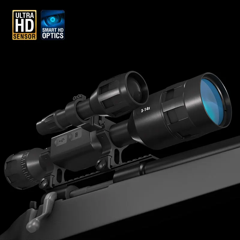 HD X-SIGHT 4 к 3-14X цифровой ночного видения Сфера 30 мм трубка WiFi различные рисунки