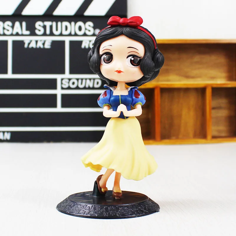 Snow white b 12 см Q Posket фигурка принцессы Мулан Белоснежка, Рапунцель София фигурка торта украшения ПВХ модель игрушки подарки на день рождения для девочек - Цвет: Snow white b
