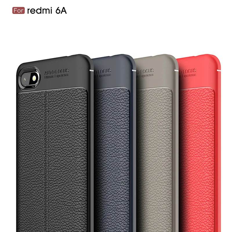 Чехол для Xiaomi Redmi 6A чехол 6 роскошный кожаный резиновый силиконовый на заднюю