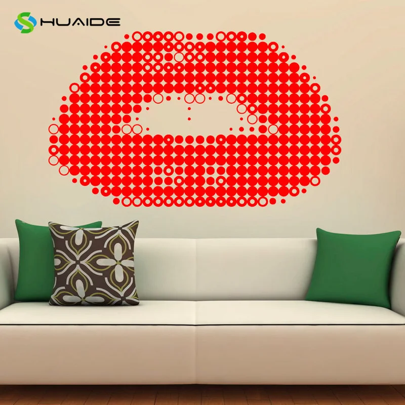 Девушка губы наклейка на стену салон красоты Парикмахерская виниловая Модный