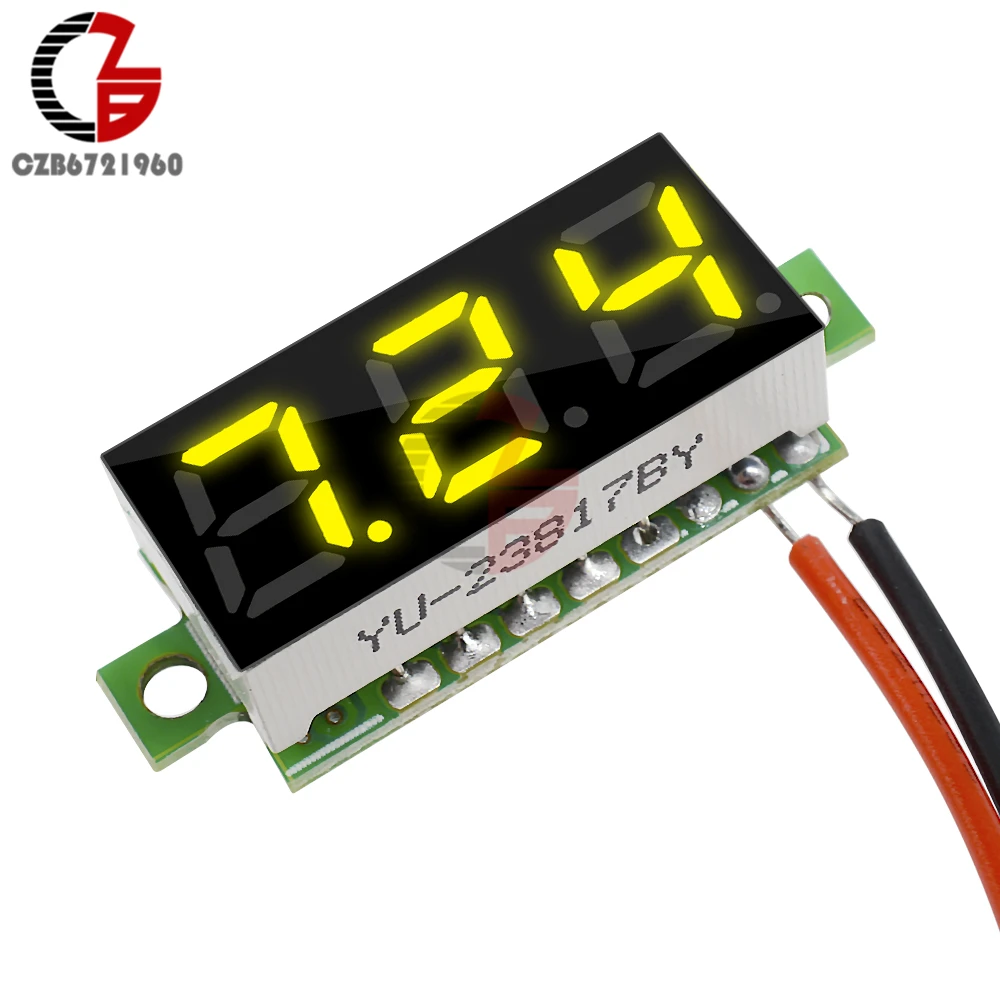 Цифровой мини вольтметр с ЖК дисплеем 2 5 30 в 0 28 дюйма|mini digital|wire wiredetector voltage |