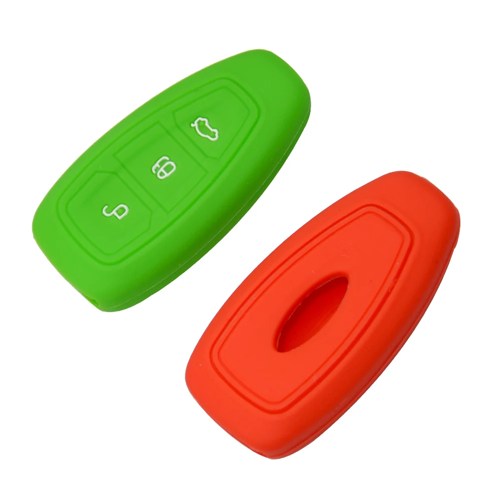 OkeyTech 3 кнопки силиконовый чехол для ключей от машины Ford Mondeo Focus Fiesta Kuga C Max S MK3