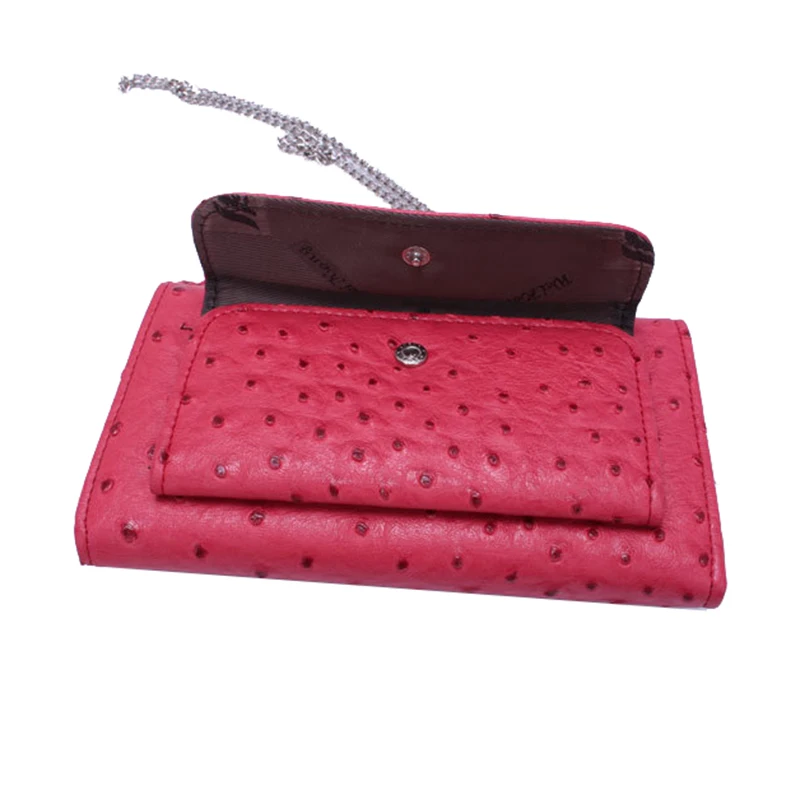 Famous design totes ostrich pattern multi-function wallet solid color long women's Card Holder mobile phone bag | Багаж и сумки