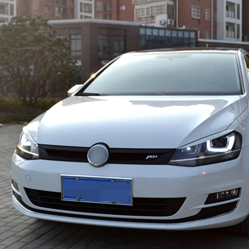 Carmonsons 2 шт. фары для бровей Веки ABS Хромированная Накладка Volkswagen VW Golf 7 MK7 GTI R