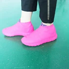 Прочные многоразовые Нескользящие непромокаемые чехлы для обуви, водонепроницаемые силиконовые резиновые сапоги, чехол для обуви, унисекс однотонные обувные аксессуары