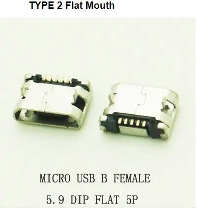 10 шт./лот 5 контактный разъем Micro USB 9 мм DIP мама для мобильного телефона мини