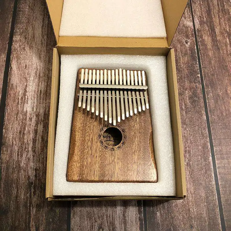 Акустическая клавиатура Kalimba для пальцев 17 клавиш пианино Mbira из массива красного