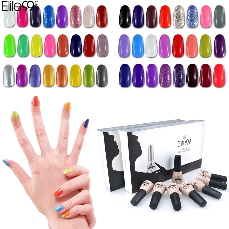 Гель лак для ногтей Elite99 яркий светодиодный УФ гель 7 мл|soak off|nail soaknail soak off |