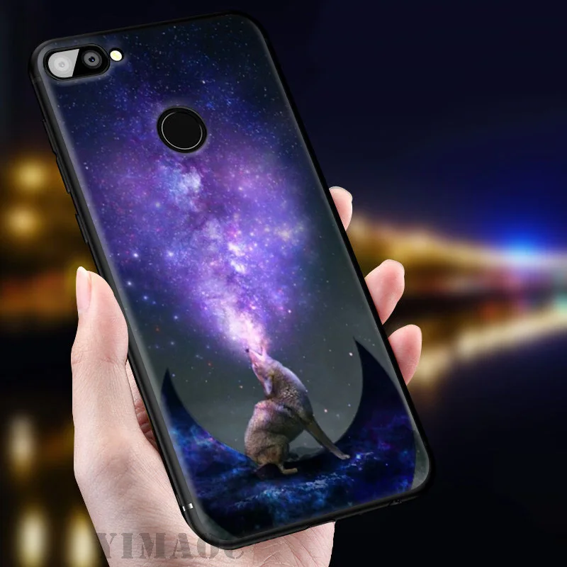 Yimaoc Wolf арт классный мягкий чехол для huawei Honor вид 20 10 8X8 8C 6A 7A 7X 7C Lite рro Y9 Y7 Y6 Prime 2018 2017 |