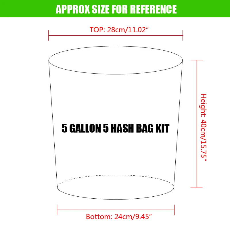 5 галлонов мешков в комплекте Бесплатная пресс экран Пузырьковые мешки для льда