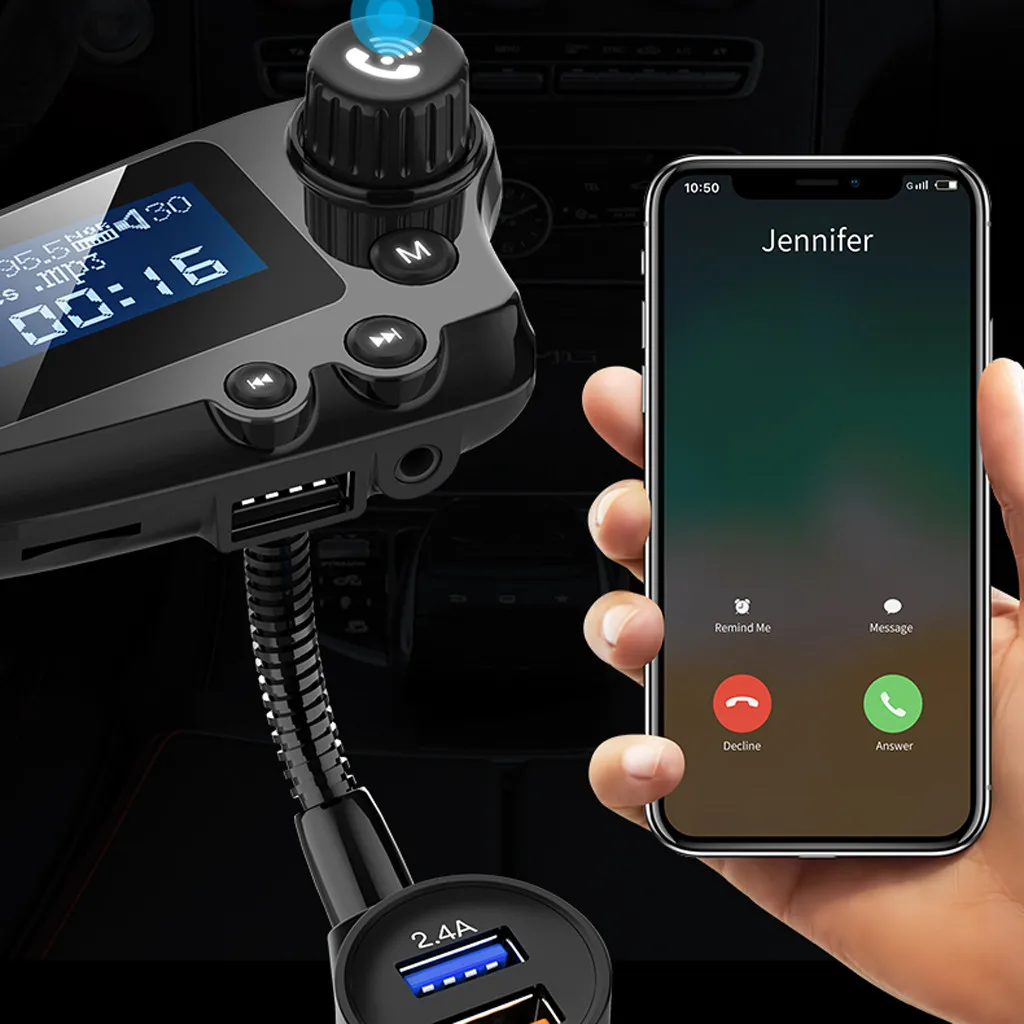 Автомобильный Bluetooth fm-передатчик FM3 автомобильный аудио плеер двойной USB зарядное устройство AUX аудио вход TF карта Bluetooth передатчик
